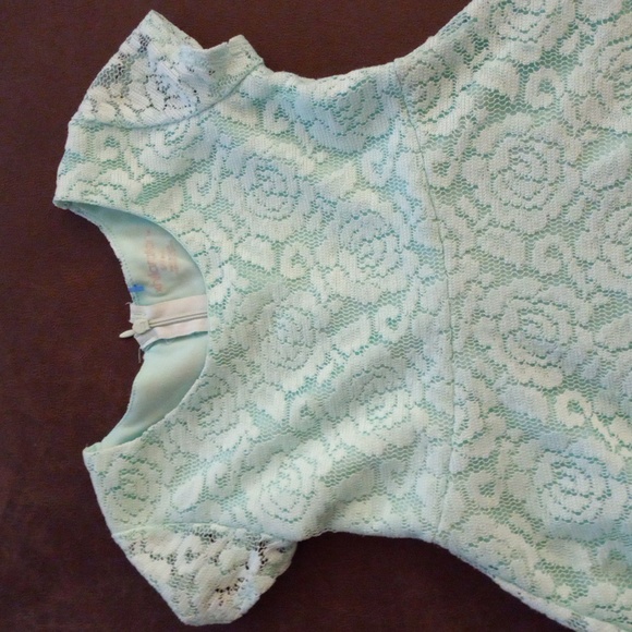 Girls Xhilaration teal skater dress size 6 -6X - Picture 2 of 4